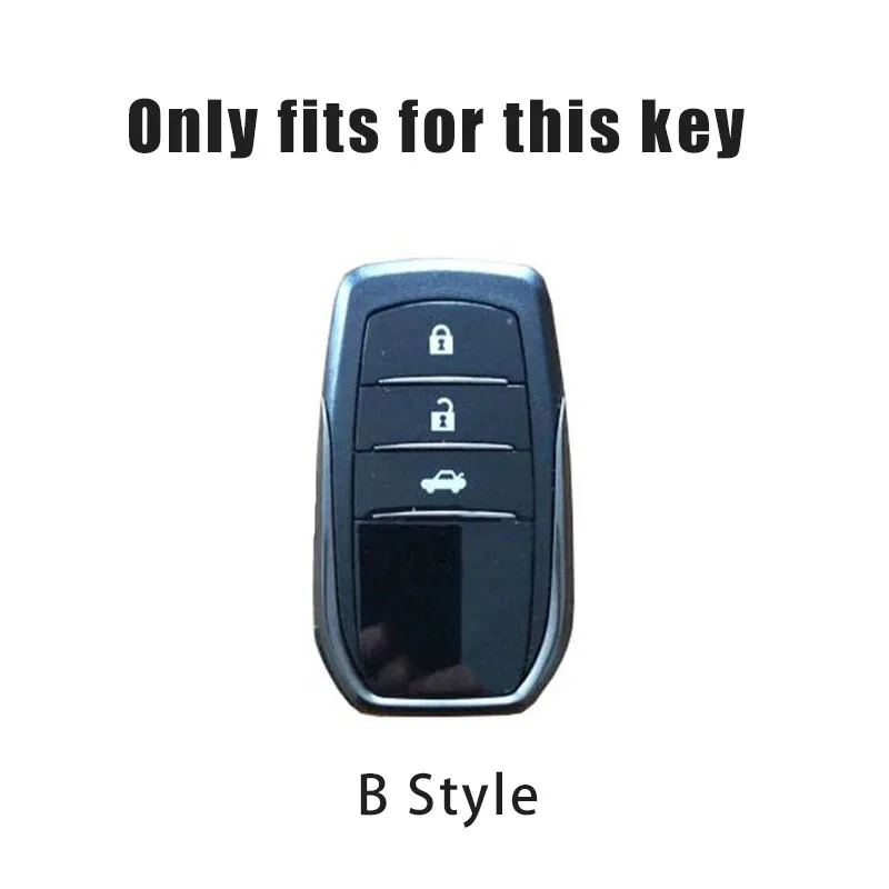 

New ABS Car Key Case Cover Fob Holder Protection For Toyota Prado Camry Highlander Crown Prius Vitz Land Cruiser Auto Key Shell