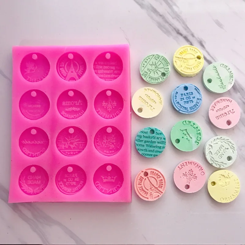 DIY гипс литейная форма для кулона круглый классический монета Форма пластилин