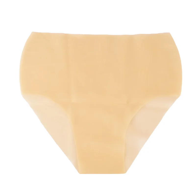Beige Close crotch Натуральный латекс женские презервативы сексуальное нижнее белье открытый промежность короткие трусики ультра тонкие стрейч анти-инфекция Фетиш для эротики нижнее белье - Цвет: Beige Close crotch