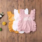 Летний комбинезон с цветочным принтом для новорожденных девочек 0-24 месяцев, комбинезон без рукавов с оборками и открытой промежностью, 3 вида цветов, 2020