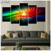 five spell diamond painting color light diy full square round scenery sticker diamond mosaic embroidery home decoration