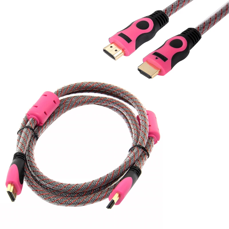 1 шт. Плетеный штекер HD HDMI совместимый кабель для компьютера ТВ DVD плетеный