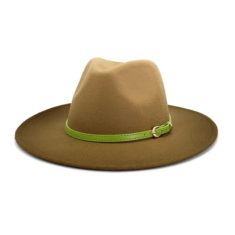 

autumn winter feltWomen's cap hats Bowler Jazz Hat European American Tie dye for men new fedoras 2021 fashion vintage Big brim