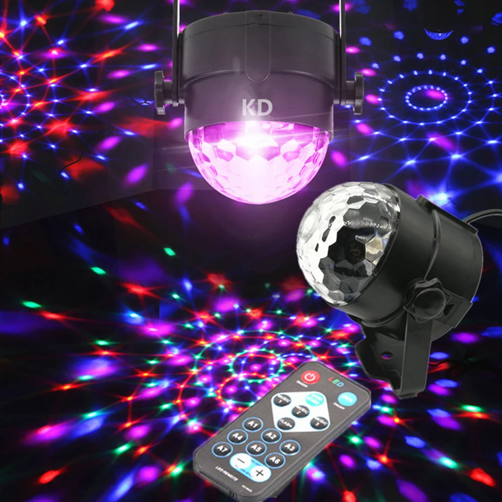 

Прочный светодиодный RGB волшебсветильник шар, практичная многофункциональная лампа с дистанционным управлением для сценического эффекта ...