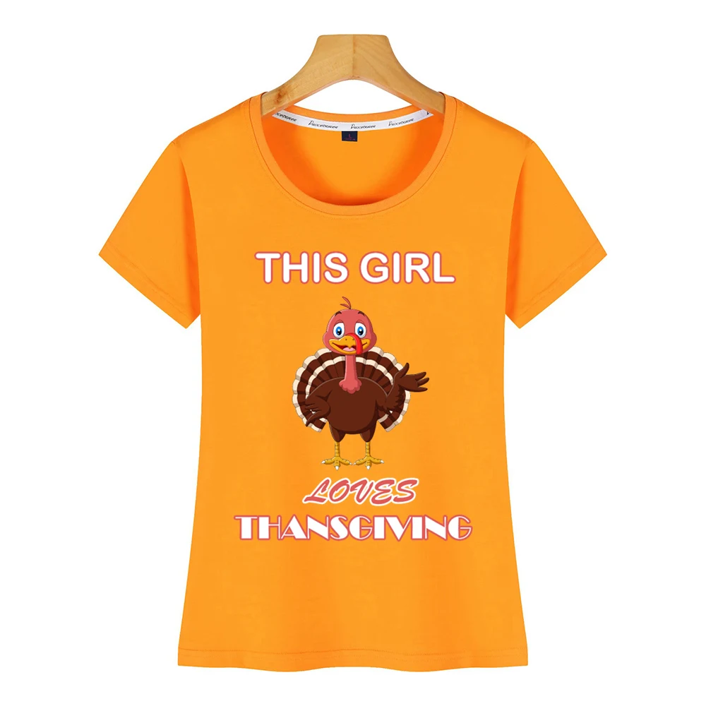 Топы футболки для женщин эта девушка любит День благодарения Забавные милые