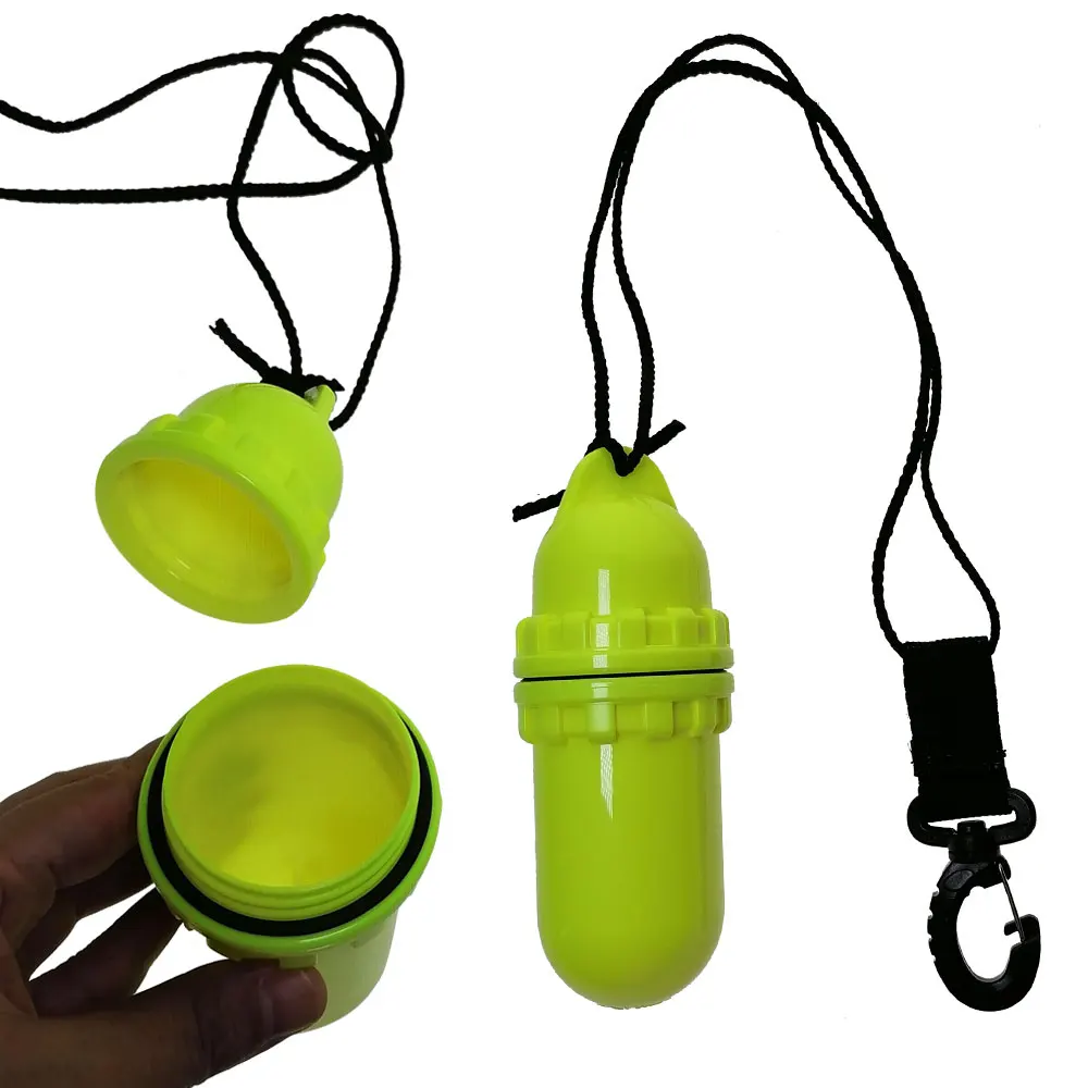 Waterproof Cylindrical Dry Box with Quick Clip For Scuba Diving Snorkeling Kayak Water Sports Egg Box