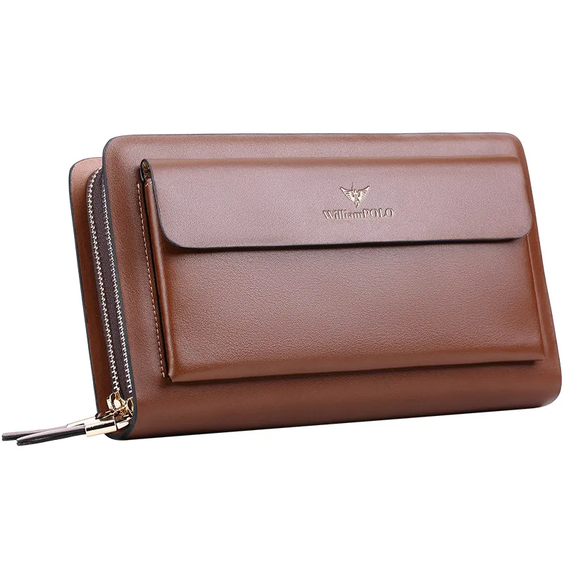 Деловые мужские брендовые клатчи кожаные сумки органайзеры для телефона и