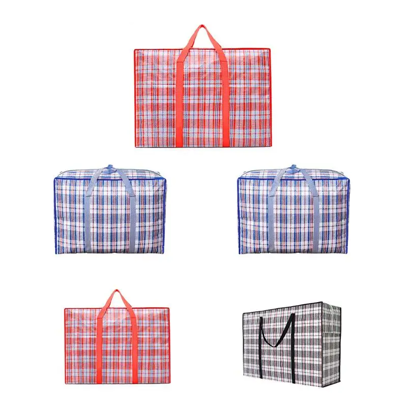

5pcs Multicolor Storage Bags Packing Bags Practical Laundry Bag Clothes Organizer Bag with Handle Strap Zipper for Quilt Blanket