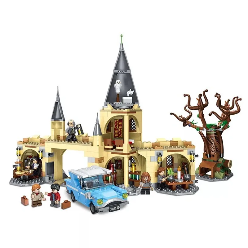JP39145 большой фильм lepinblocks Harryly Potters Хогвартс городские ворота и удары Willow детские