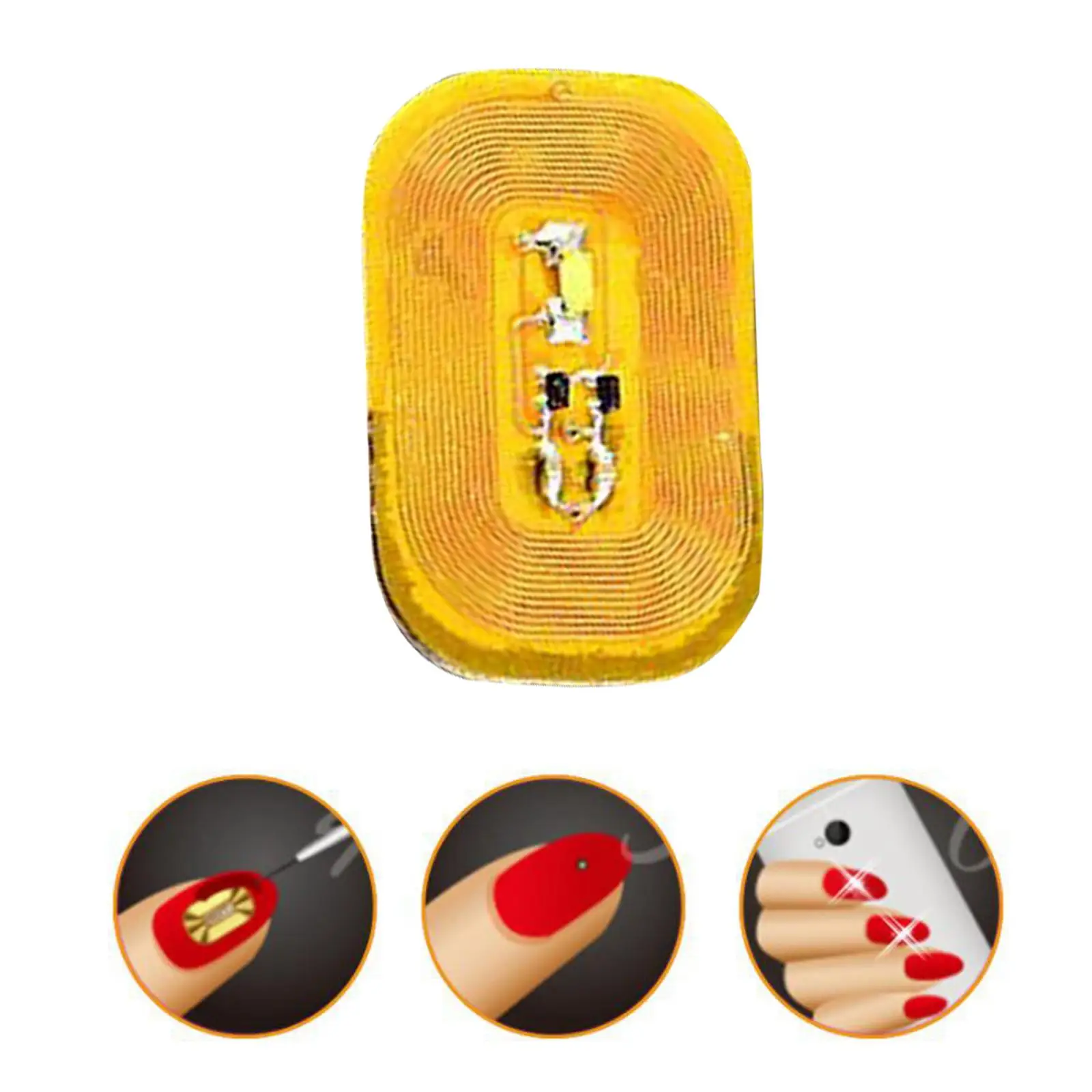 Наклейка для ногтей женщин блестящая NFC инструмент маникюра с чипом телефона