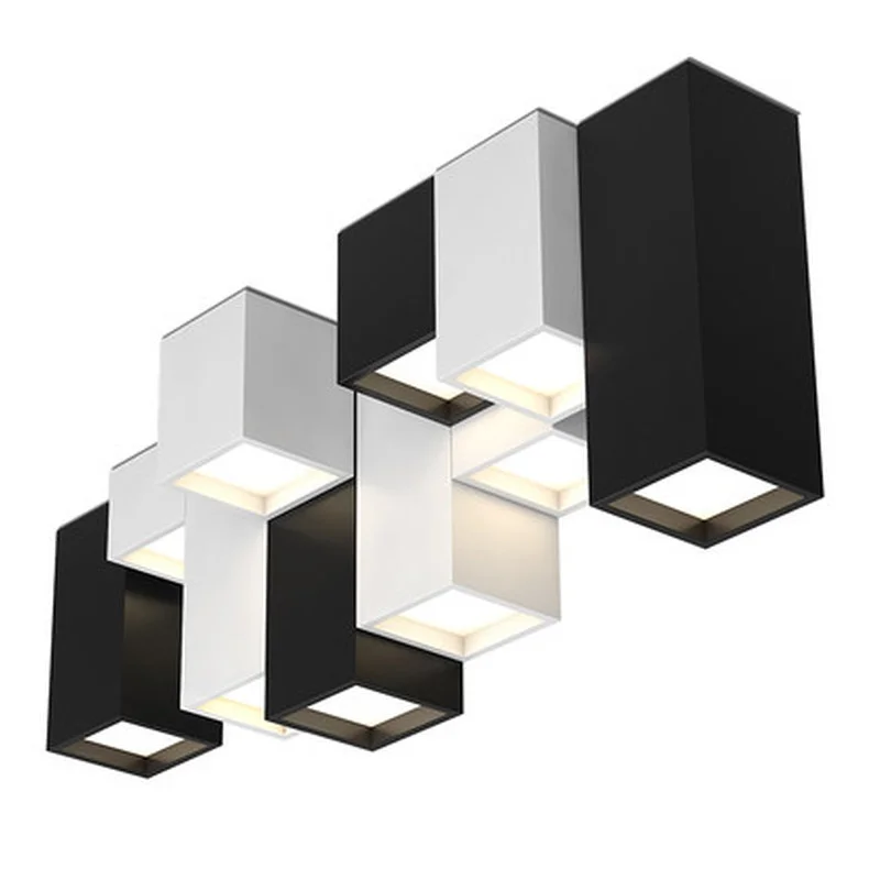 Modern brief acrylic creative combination of geometric LED ceiling lighting fixture home deco personalized square lamp | Лампы и