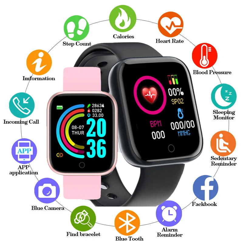 

Relogio inteligente Smart Watch Women Sport Bracelet d20 pro Wristwatch Women Fitness Tracker Fit pro D20 Smartwatch Wholesale