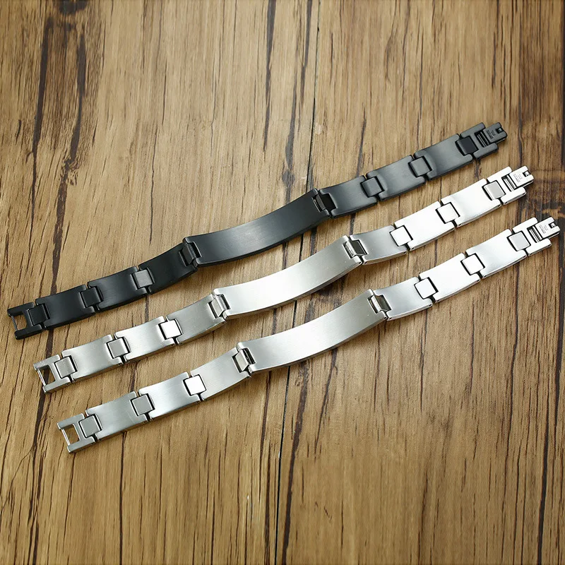 Персонализированные Гравированные медицинские браслеты из нержавеющей стали с