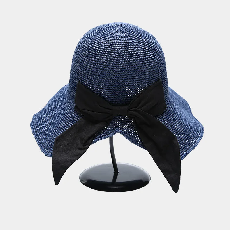 

Bow-tied straw hat can be used in summer outdoor sunblock, sunshade and uv protection fisherman sun hat