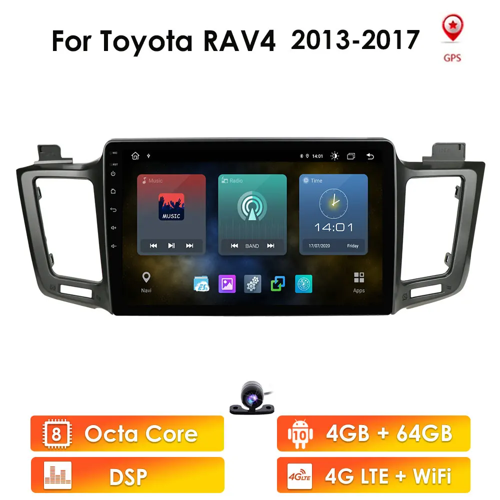 

4G in Dash Car Radio Multimedia Video Player Navigation GPS For Toyota RAV4 RAV 4 2013 - 2017 no dvd 2 din Double Din Android PC
