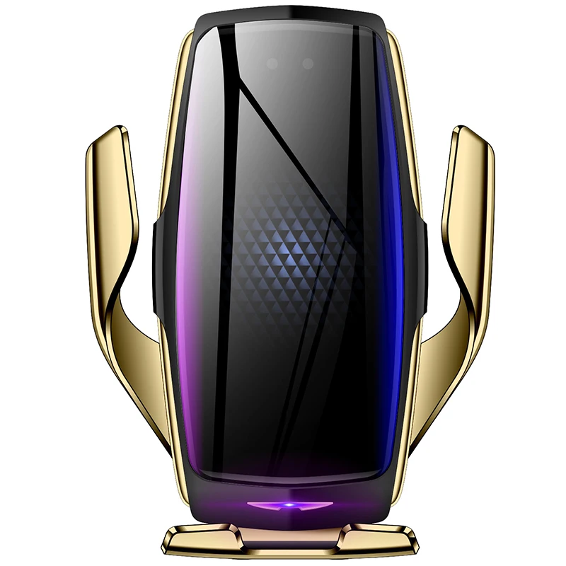 Gold Автомобильный держатель для телефона, беспроводной кронштейн для быстрой зарядки смартфона, поддержка беспроводной зарядки, подходит для всех видов мобильных телефонов JA55 - Цвет: Gold