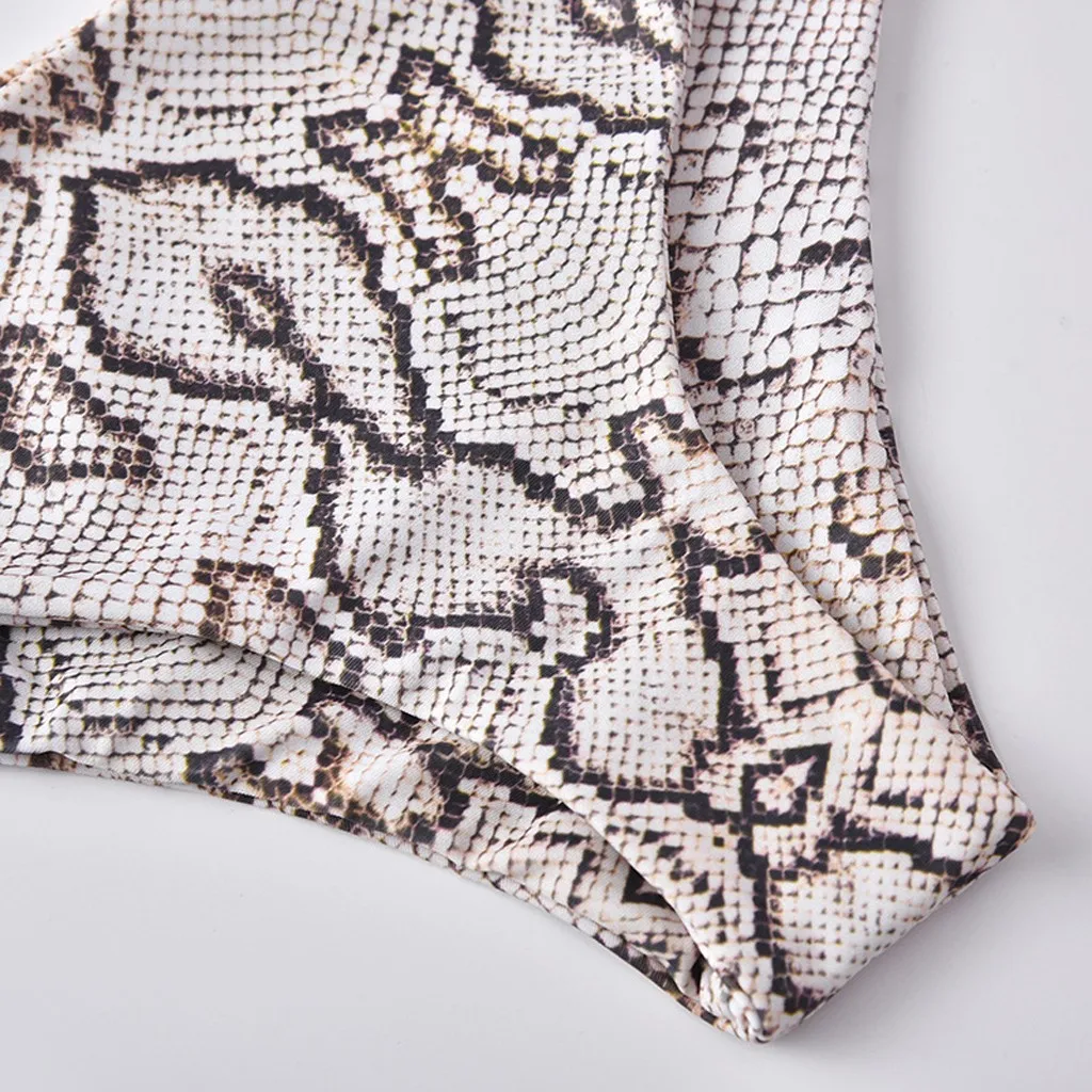 2020 сексуальный купальник Женский бандажный из двух частей топ-бикини со змеиным