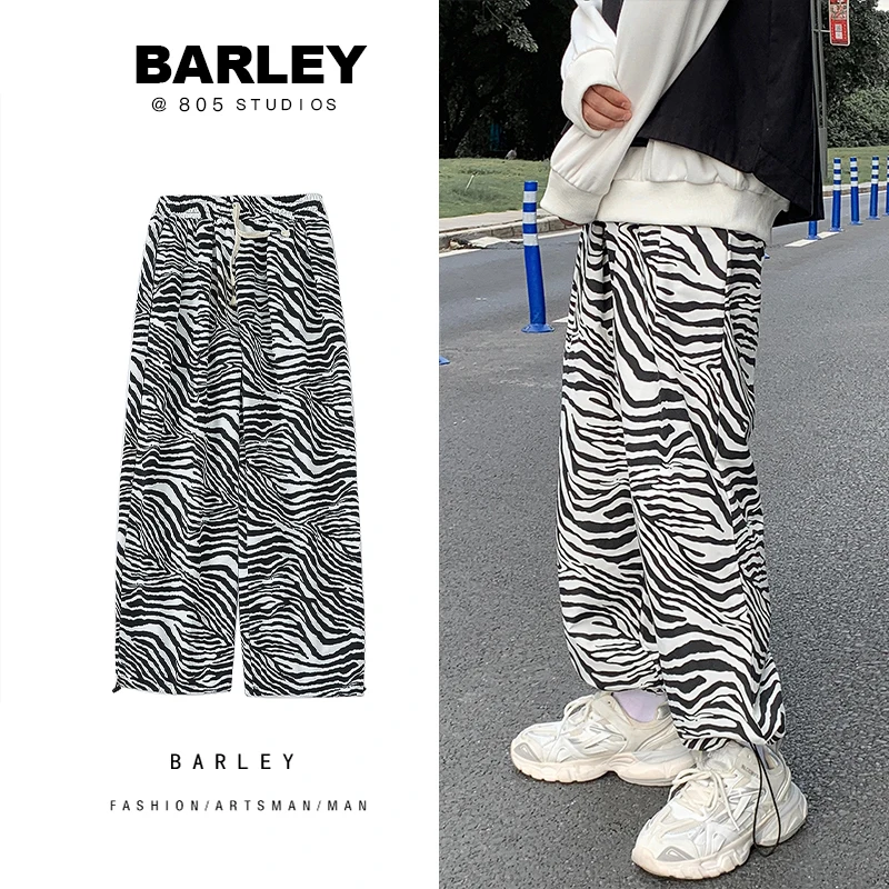 

Мужские штаны для бега, леопардовые, до щиколотки, для отдыха, с эластичной резинкой на талии, свободные, высокое качество, для подростков, ши...