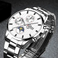 reloj hombre fashion mens sports watches luxury men business stainless steel quartz wrist watch luminous clock relogio masculino