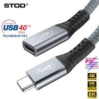 thunderbolt 3 extension cable thunderbolt 4 type c 40gbps usb c male to female monitor dp video dock station usb4 extend cord