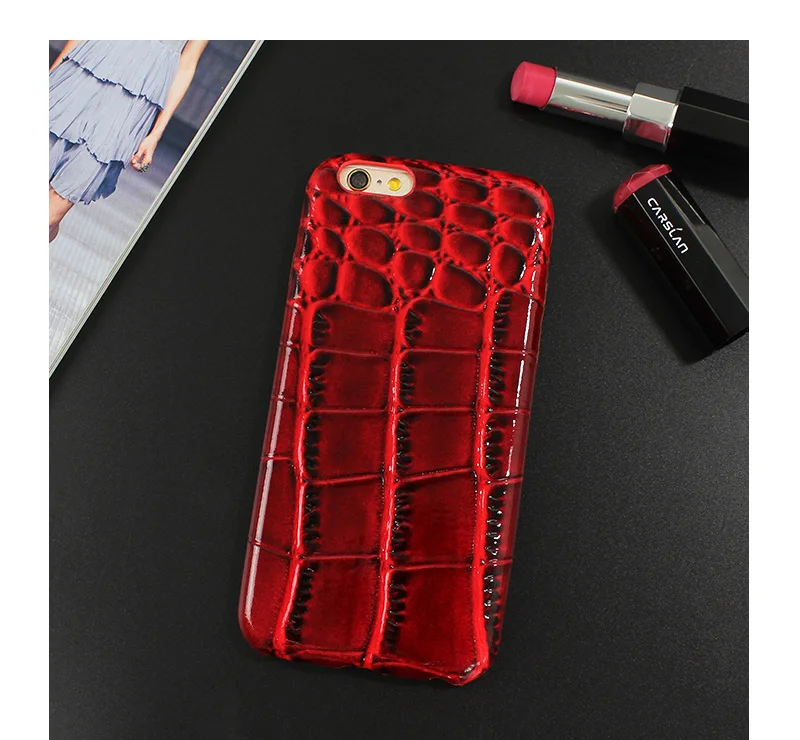 Hard Rugged Thin Leather Case for Iphone X XR XS MAX 8 7 6 6S Plus Crocodile Print Style Cover Lady Girl Phone Cases |