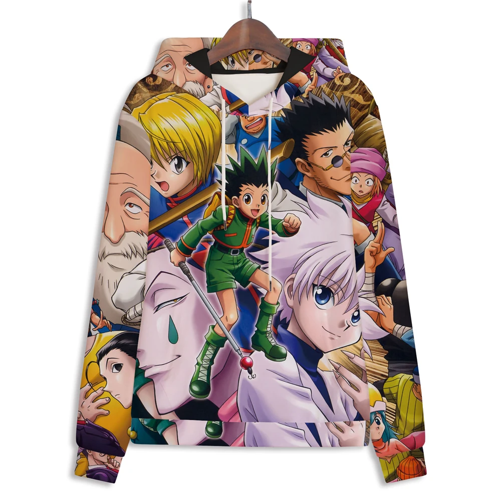 

3D Print Casual Hoodies Anime Hunter Hunter Teenager Women's Zip Streetwear Sweatshirts Girl Hiphop Jacket Hooded Coat