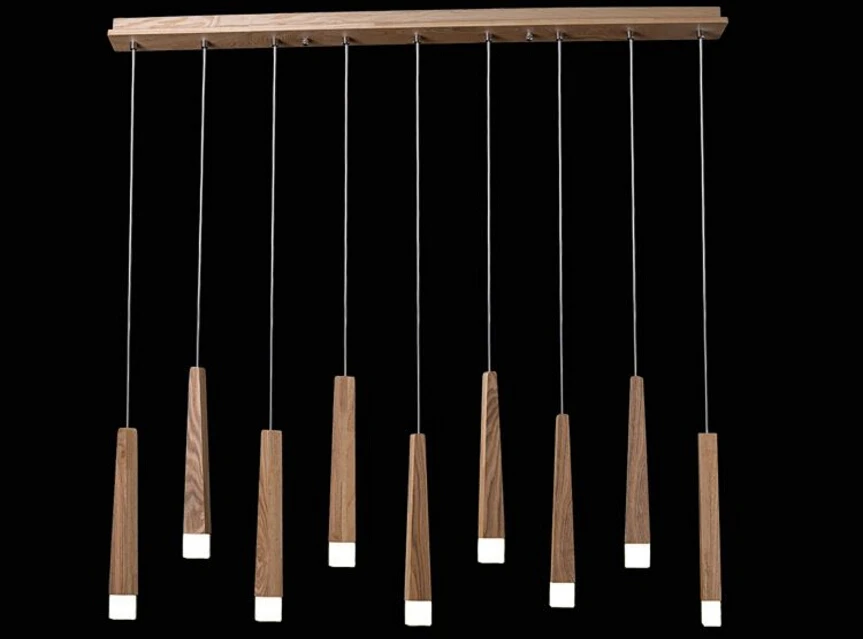 Современная подвесная Подвесная лампа из дерева Массивный деревянный подвесной