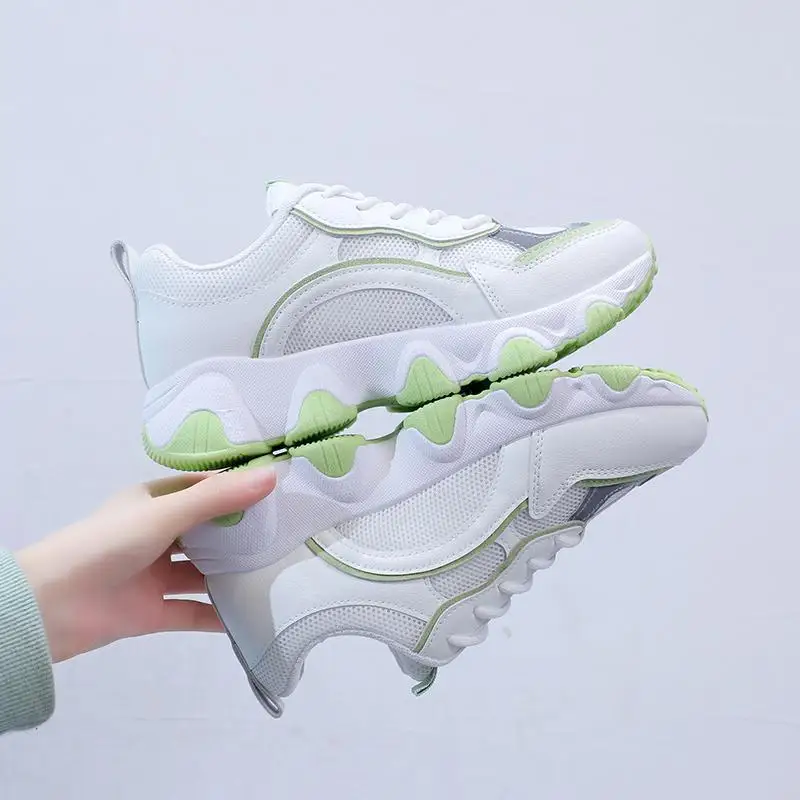 

New Sneakers Comfort Summer Breathable Rhinestones Solid Slip on Walking Shoes Sports Casual Vulcanized Shoes Trendy Luminous He