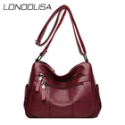 Повседневные дамские сумочки из мягкой кожи, дизайнерские роскошные сумки через плечо для женщин, 2020, вместительная простая сумка-мессенджер на плечо