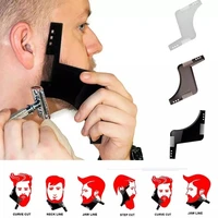 1pcs barber beard styling shaping template comb men razor symmetry trimming shaper stencil ruler shaving brush new design