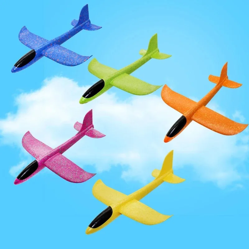 

48cm EPP Foam Hand Launch Throwing Big Glider Airplane Good Quality Aircraft Toy for Children Funny Outdoor Plane Model for Kids