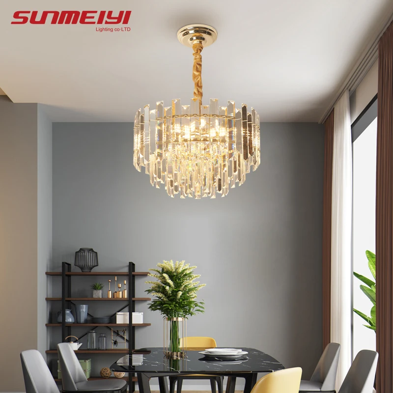 

Led Crystal Chandelier Lighting Lights For Dining room Living room Round Ceiling deco Modern Chandeliers Lamp lustres de plafond