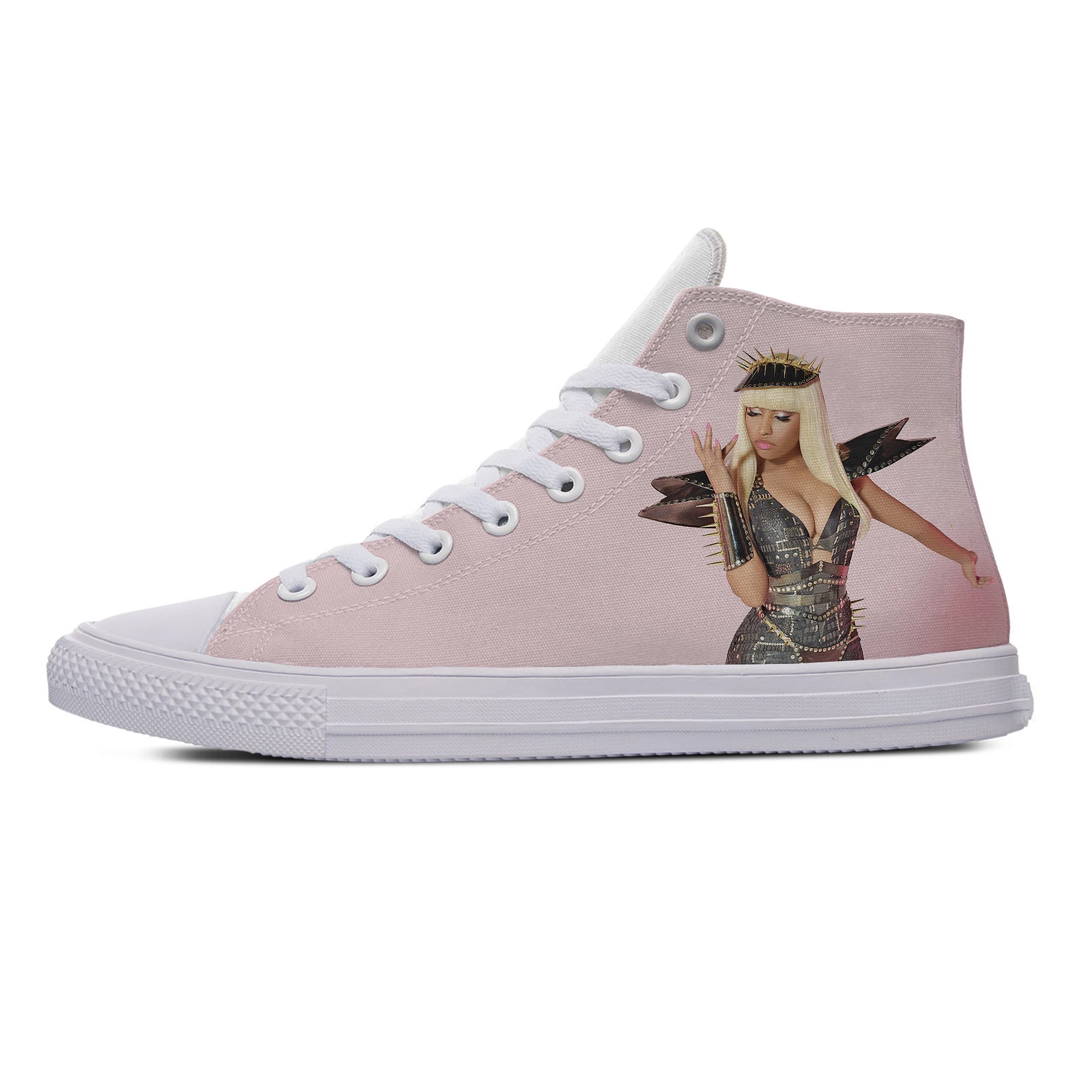 

В стиле «хип-хоп» певица в стиле Nicki Minaj, горячая крутая модная повседневная женская Тканевая обувь с высоким берцем для женщин дышащие легки...