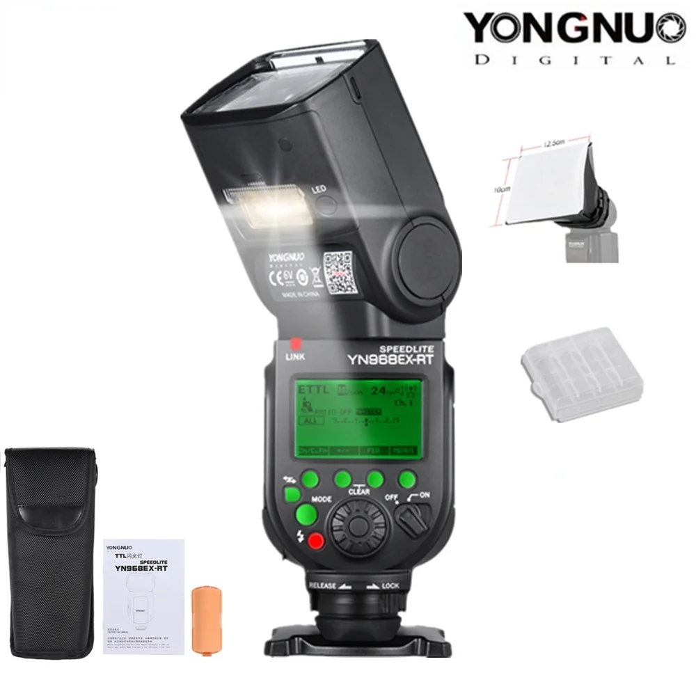 Вспышка YONGNUO Speedlite высокоскоростная TTL Беспроводная со светодиодной подсветкой