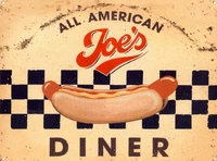 joes all american diner tin sign