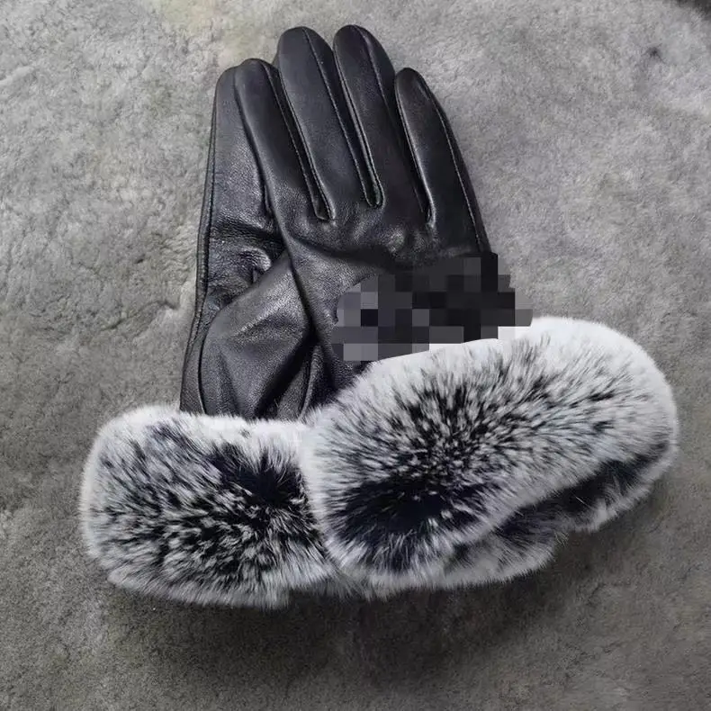 

2021 new ladies leather gloves fashion leather fingerless gloves baby ladies typing gloves