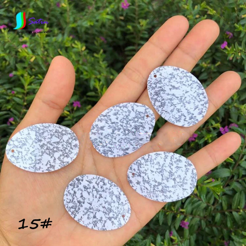 Вес 500 г супер большой размер 28*38 мм цветные овальные блестки модный аксессуар для