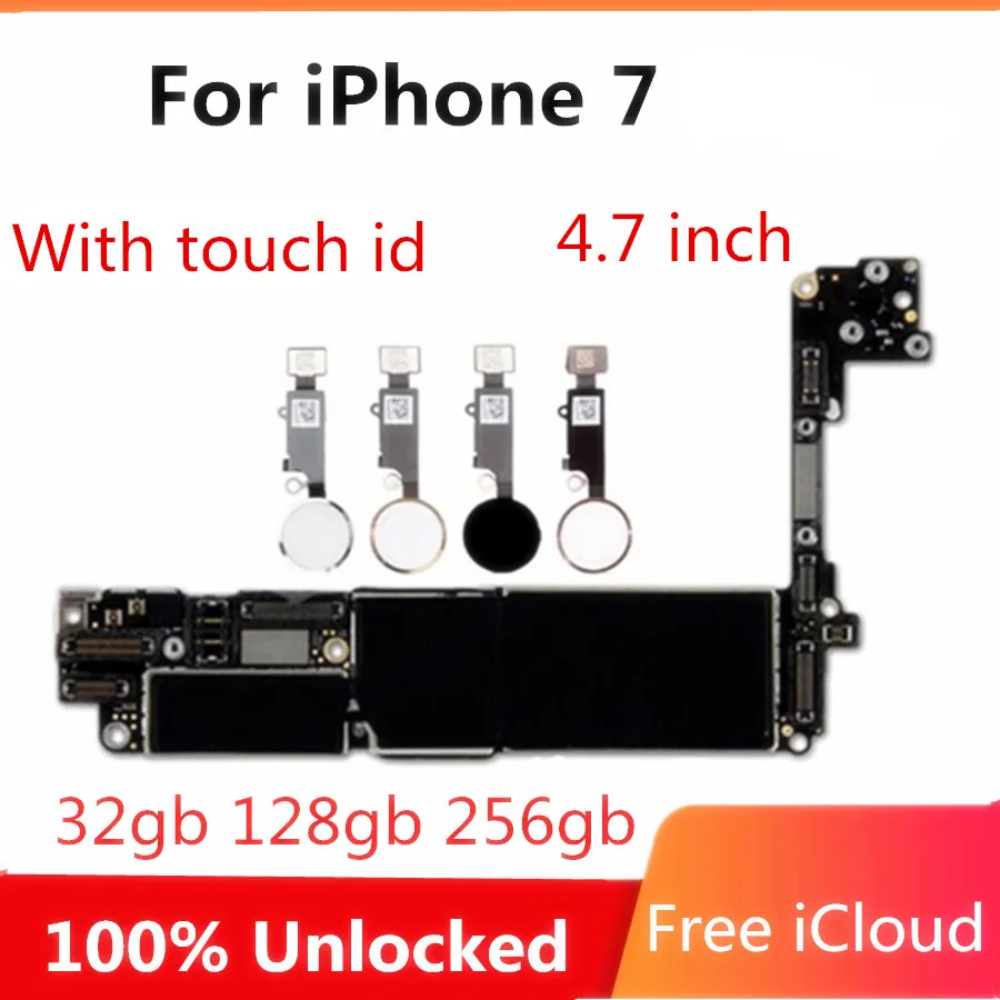 Для iphone 7 4 дюймов Заводская разблокировать материнская плата для с/нет за счет