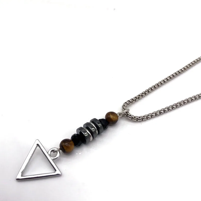 2020 Новое модное ожерелье NAIQUBE с перевернутым треугольным кулоном для мужчин и