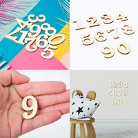 10pcs 0 9 number rustic household decorative arts crafts wooden digital number diy sticker table scatter wedding party supplies