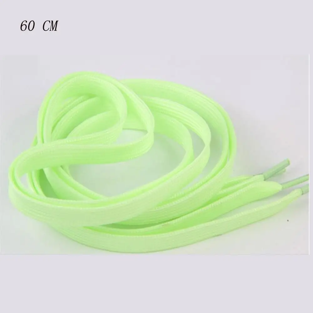 light green 1 пара 100, плоская подошва, светоотражающая лента 3M ботинок бегуна шнурки безопасности светящиеся шнурки для обуви унисекс для занятий спортом Баскетбол парусиновая обувь - Цвет: light green