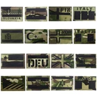 Нашивка С Флагом Франции, Испании, Америки, России, Великобритании, Мультикам, ИК, инфракрасная, военная, светоотражающие наклейки, нашивки для одежды, куртки