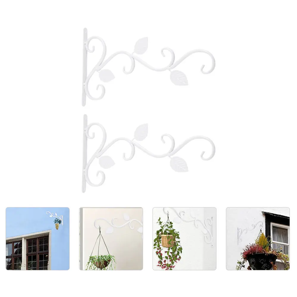 

2pcs Modern Wall-mounted Garden Flowerpot Hanger Iron Art Hook Wall Decoration