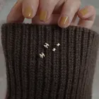 Серьги из серебра 925 пробы компактные глянцевые с буквой H, серьги с трехмерными бриллиантами, изысканные и простые серьги