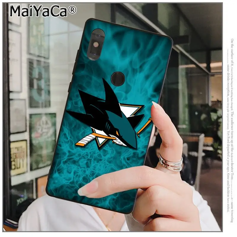 Чехол для телефона MaiYaCa San Jose Sharks высокого качества для xiaomi mi 6 8 se note2 3 mi x2 redmi 5 5plus note 4 5 5