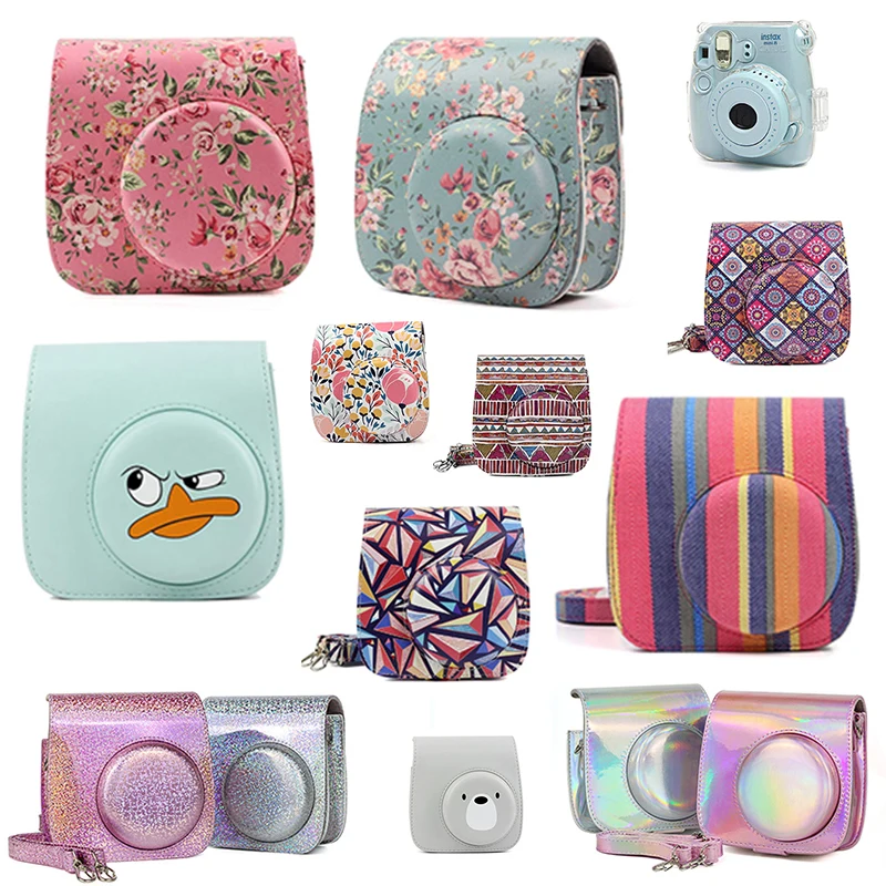 Чехол для мини камеры многофункциональный Ретро из искусственной кожи с