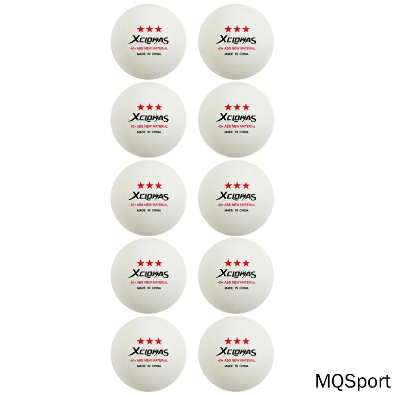 

XCLOHAS 10Pcs/Bag New English Table Tennis Balls 3 Star 2.8g 40+mm ABS Plastic Ping Pong Balls for Training Club Match