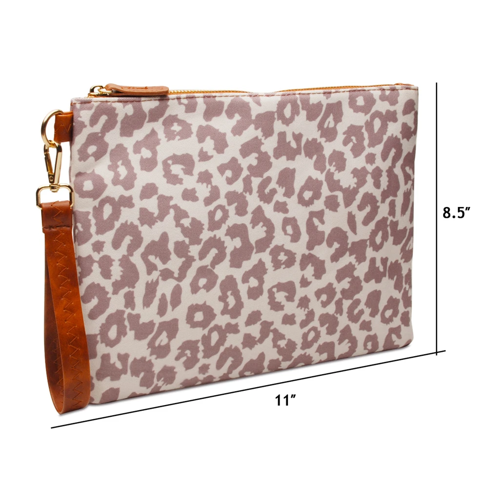 

Women PU Versatile Large Capcacity Canvas Leopard Print Weekender Casual Hobos Style Handbag For Ladies Crossbody Bag