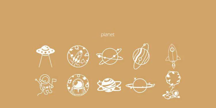 planet 10 шт./упак. Kawaii милые планета кружева выдалбливают Бумага Блокнот повестки дня блокнот дневник школьные канцелярские принадлежности sl2177 - Цвет: planet