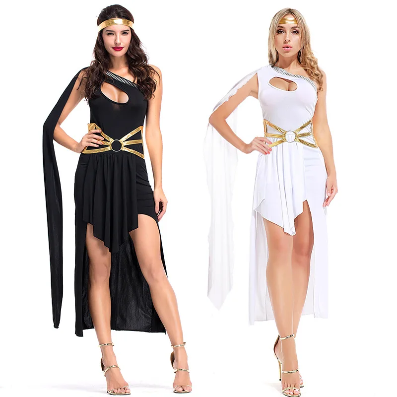 

2018 New European Greek Goddess Costume Halloween Party Stage Arab Princess Costume Two Colors